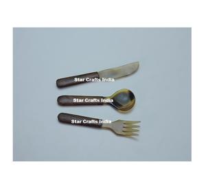 Cubiertos de Cuerno Natural a Precio Accesible, Nuevo Producto, Vajilla para el Hogar, Hotel, Restaurante, Juego de Cuchillo, Cuchara y Tenedor - Product Image 1
