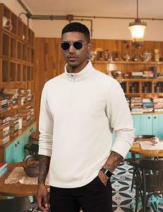 Jersey de golf ajustado para hombre de 250GSM al por mayor, logotipo personalizado, cremallera térmica en colores sólidos para deportes de invierno, marca de calidad - Product Image 4