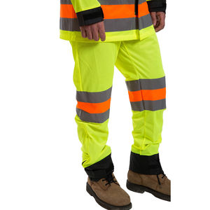 Customizable Logo Support Men's <b>Hi</b> <b>Vis</b> Polyester Safety Work Pants Casual High Visibility Reflective Trousers with Cargo Pockets - Product Image 3
