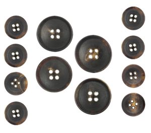 Glory Handicrafts 15mm Boutons en corne naturelle de buffle Logo de tige écologique de haute qualité pour l'artisanat de décoration de sac de manteau - Product Image 2