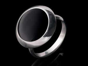 Anillo de Plata de Ley 925 con Ónix Negro Clásico, Hecho a Mano, con Cristal, para Uso Diario, Bodas, Piedra de Nacimiento, con Engaste de Bisel, para Mujer - Product Image 3