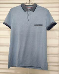 Tendance Hommes Couleur Unie 100% Coton pour Polo Logo Brodé Personnalisé Style Respirant et Décontracté - Product Image 1