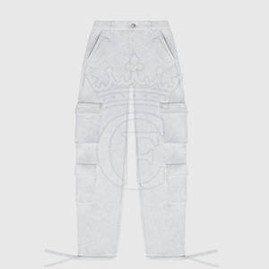 Pantalones Cargo para mujer con bolsillos Cargo y detalle de botones Pantalones Cargo Vintage de alta calidad para mujer - Product Image 6