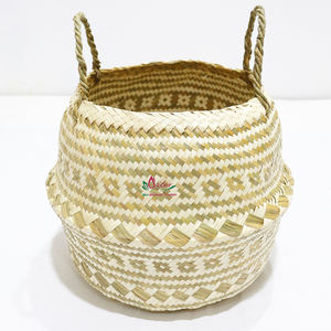 Artex Dong Thap <b>Storage</b> <b>Baskets</b> Palm Leaf <b>Wicker</b> Handmade Kitchen Containers and Gift Boxes for Home Use - Product Image 3