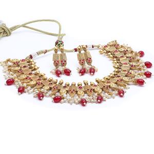 Vintage <b>South</b> <b>Indian</b> Antique Brass Jewelry Set Fashion Matte Necklaces with Link Chain Flower Shape Chapado Antiguo for Weddings - Product Image 2