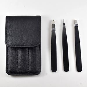 Private Label Acier Inoxydable Satin 4 Pièces Kit de Pinces à Sourcils Instruments de Beauté Pointus Courbés Extension de Sourcils Pince à Épiler - Product Image 4