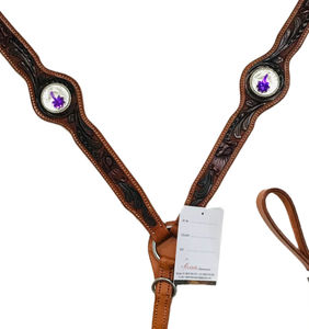 Collier de poitrine en cuir sculpté occidental antique de haute qualité meilleur prix en gros pour l'équitation - Product Image 6