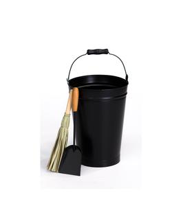 Cubo de carbón de hierro para almacenamiento diseñado para uso en chimenea con aspecto rústico vintage negro hecho a mano - Product Image 6