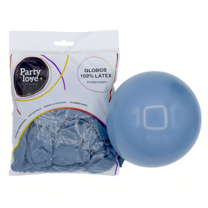 Party Love Latex Balloons Dusk Blue Pastel 30Cm <b>50</b> Pieces Biodegradable Party <b>Decor</b> - Product Image 2