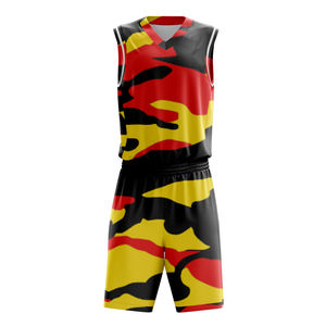 Maillot de basket-ball réversible personnalisé 100% polyester respirant Ensemble d'uniformes de basket-ball d'entraînement pour hommes - Product Image 3
