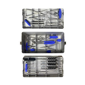 Juego de instrumentos de tornillo pedicular de acero inoxidable de alta calidad, instrumentos quirúrgicos de implante Espinal, base duradera reutilizable hecha - Product Image 1