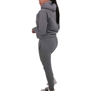 Nuevo diseño personalizado, ropa de calle de gran tamaño, venta al por mayor, traje de sudor lavado con ácido, chándal de mujer de talla grande para mujer, chándal corto - Product Image 4