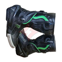 Bottes de moto en cuir respirantes coupe-vent vertes et noires personnalisées, vêtements de sport, imperméables, durables, décontractées, cruiser, grande taille
