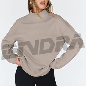 Femmes à la mode surdimensionné sweat col roulé pull à manches longues doux polaire streetwear coupe ample mode automne hiver porter - Product Image 2