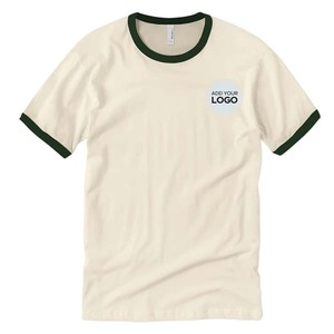 เสื้อเจอร์ซีย์ออกกำลังกายแขนสั้นสำหรับผู้ชายเสื้อออกกำลังกายผ้าคอตตอนแบบ100% แห้งเร็วเสื้อยืดริงเกอร์สำหรับเล่นยิม - Product Image 5