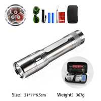 Lampe torche LED infrarouge 3-en-1 multi-longueurs d'onde en acier inoxydable 304, lumière rouge 630 Nm 660 Nm 850 Nm, portable pour l'extérieur