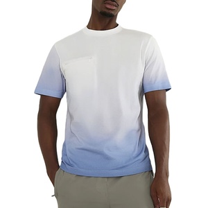 Camiseta Casual de Cuello Redondo Personalizada de Seda/Algodón para Hombre, Ropa de Verano, Fabricante, Tejido Liso, Lavado Regular, Ajuste Rápido - Product Image 5