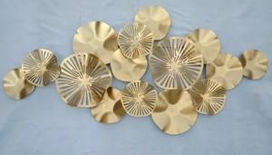 Fancy Multi Color Wall Hanging Art Decor India Hecho a mano Wall Hanging Leaf Metal Decorativo Gold Wall Art Decor para el hogar - Product Image 3