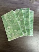 Tuiles américaines modernes de luxe, fabriquées en usine OEM, design en acrylique vert, œuvres d'art américaines, tuiles de mahjong classiques