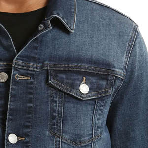 . Vente en gros Logo personnalisé Veste en jean pour hommes en coton Vestes d'hiver respirantes pour hommes pour l'extérieur - Product Image 4