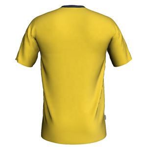 เสื้อฟุตบอลผู้ชายลายทางสีแดงดำ แขนสั้น คอกลม ระบายอากาศได้ดี แห้งเร็ว ทรงสปอร์ต - Product Image 5