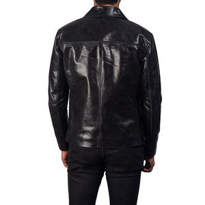 Classic College Style <b>trucker</b> Leather <b>Jackets</b> Best Design <b>Men</b> Winter Custom Design Leather <b>jacket</b> for <b>men</b> DDP Shipping - Product Image 4