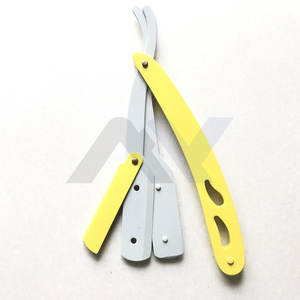 Premium Straight Barber Razor Replaceable Blade Gold <b>Silver</b> OEM Private Label Shaving Razors Custom Logo Factory Direct Razors - Product Image 4