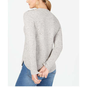 Cardigan in Maglia Premium da Donna Charter Club, Stile Aperto, Traspirante, Grigio, con Applicazioni, Taglia XS, Casual per l'Autunno - Product Image 2