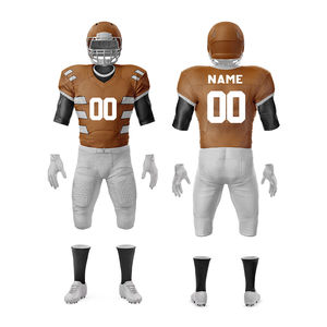 Ensembles d'uniformes de football américain Vêtements de sport à col en V Kits d'uniformes de football américain avec design par sublimation Tarif de gros - Product Image 4