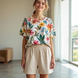 T-shirts pour femmes Sublimation Polyester/Coton Solide Respirant Séchage Rapide Twin Sets Jogging Fitness Haute Qualité Running Wear - Product Image 6