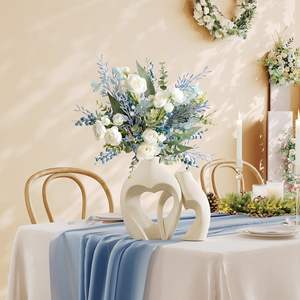 Premium Transparent Glossy <b>Ceramic</b> <b>Vase</b> with Modern Farmhouse Design Handmade Eco-Friendly Tabletop <b>Vase</b> for Luxury Home Decor - Product Image 2