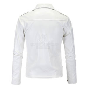 Durable <b>Real</b> Men's <b>Leather</b> <b>Jacket</b> with Soft Lining Front Logo Breathable & Eco-Friendly Design for Autumn/Winter Wear - Product Image 2