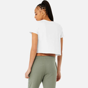 Tops cortos de verano para mujer, camiseta de manga corta con cuello redondo, Camisetas básicas, camisetas finas de lona BC Bella, camisetas a precio al por mayor - Product Image 4