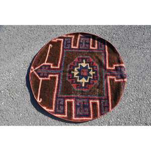 Tapis traditionnel en laine turque marron rouge Vintage 3.5 X grande surface Rectangle couloir Patchwork tapis de chambre en Latex nouvelle armure de grande surface - Product Image 1