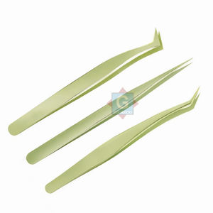 Juego de pinzas para pestañas profesionales de acero inoxidable multicolor, herramientas de belleza con punta puntiaguda, logotipo personalizado - Product Image 5