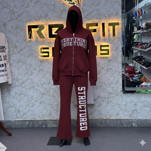 Survêtement en polaire écologique pour homme, toutes tailles, style streetwear hiver, nouveau design, taille élastique, polyester/coton - Product Image 1