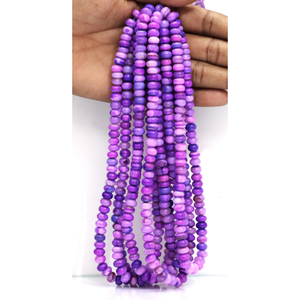 Perles Rondelles en Quartz Arc-en-ciel Violet Qualité AAA 7-8mm 16 Pouces/brin pour la Fabrication de Bijoux - Product Image 2