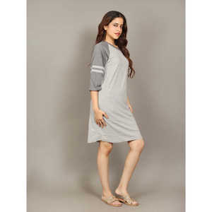 Camisón Corto Evolve para Mujer, 100% Algodón, Súper Suave, Cómodo, Corte Holgado, Jersey ODM, para Usar en Casa, Unidad Individual - Product Image 4