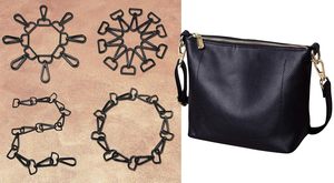 Vente en gros de crochets à ressort en métal gris et noir avec anneau en D, crochets à ressort pivotants, crochets à pression pour sangles, sacs, ceintures, accessoires vestimentaires - Product Image 4