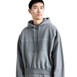 Conjunto de Sudadera con Capucha y Pantalones Deportivos de Algodón Lavado, Estilo Casual de Invierno para Hombre, Hombros Caídos, Estilo Desgastado, Peso Pesado, Venta al Por Mayor - Product Image 3