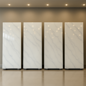 Ibaric Luxe Calacatta Quartz Grande Dalle 20/30mm Résistant à la Chaleur Durable Moderne Mur Plancher Vanité Top pour les Espaces Modernes - Product Image 2