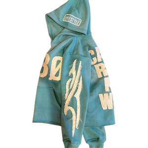 สินค้ามาใหม่ ผู้ผลิตชั้นนำ เสื้อฮู้ดดี้ผู้ชายทรงหลวม ผ้าคอตตอน 100% เนื้อหนา ปักโลโก้ตามสั่ง - Product Image 3