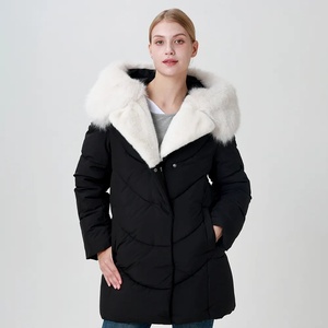 2024 New <b>White</b> Filled <b>Men's</b> Regular <b>Puffer</b> <b>Jacket</b> Polyester/Cotton Winter Warm Quilted Coat High Street Style OEM Service Plain - Product Image 5