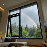 Ventanas Abatibles de Aluminio DEEZON NFRC AS2047 USA, Personalizadas, Resistentes a Huracanes, con Doble Aislamiento de Vidrio, Insonorizadas, con Toldo