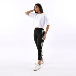 Pantalones de chándal unisex con abertura lateral estampada para mujer de cintura alta para mujer - Product Image 6