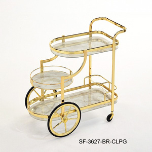 รถเข็นชาโลหะสุดหรู รุ่น SF-3627-BR-BKG - Product Image 4