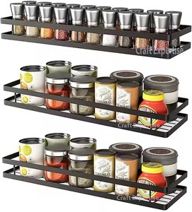 Estante de Metal de doble capa superventas organizador forjado duradero para utensilios de cocina domésticos uso como estante de especias de gabinete - Product Image 4