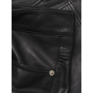 Top Quality Men <b>Black</b> Genuine Leather Pant Top Selling Leather Pant for Men Cheap Price Leather Pant for Sale Ideal for Winter - Product Image 6