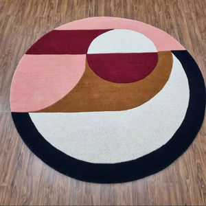 Modern <b>Round</b> Tufted Hand Tufted Wool Bedroom Aesthetic <b>Rugs</b> Minimalist Tufted <b>Rug</b> - Product Image 1