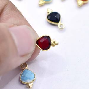 Charme miniature en cornaline fait à la main, 6 mm, cœur, serti, trois pendentifs Rawa, bijoux de naissance, cadeau pour elle - Product Image 5